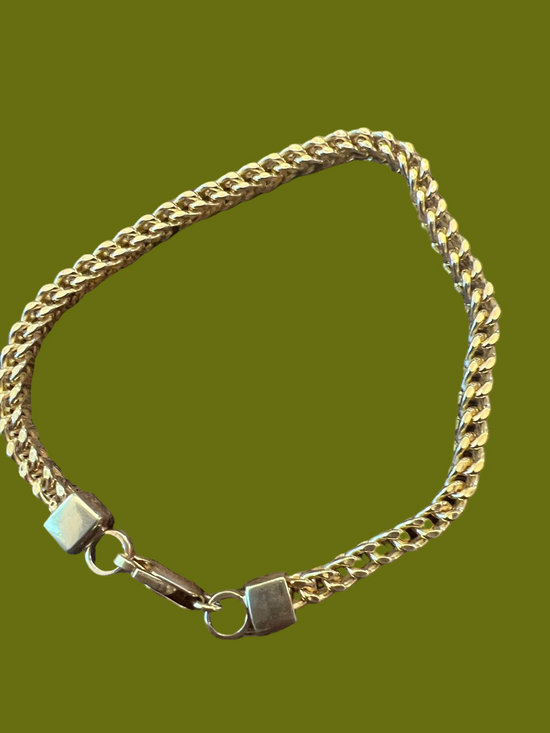 Jewelry - Gold Tone Herringbone Chain Bracelet - Women's Jewelry